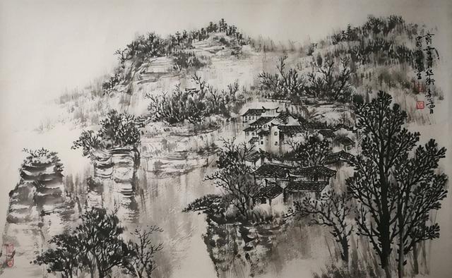 评胡杨的山水画：艺术的追求 创作的风貌 书画知识 第12张