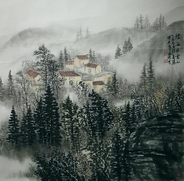 评胡杨的山水画：艺术的追求 创作的风貌 书画知识 第13张