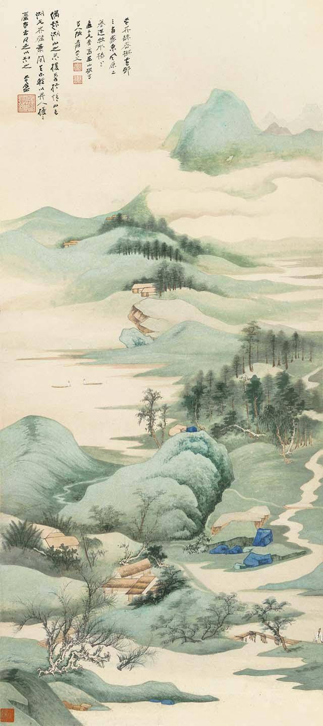 细谈张大千泼墨泼彩山水画的三大特点四大特色 书画知识 第4张