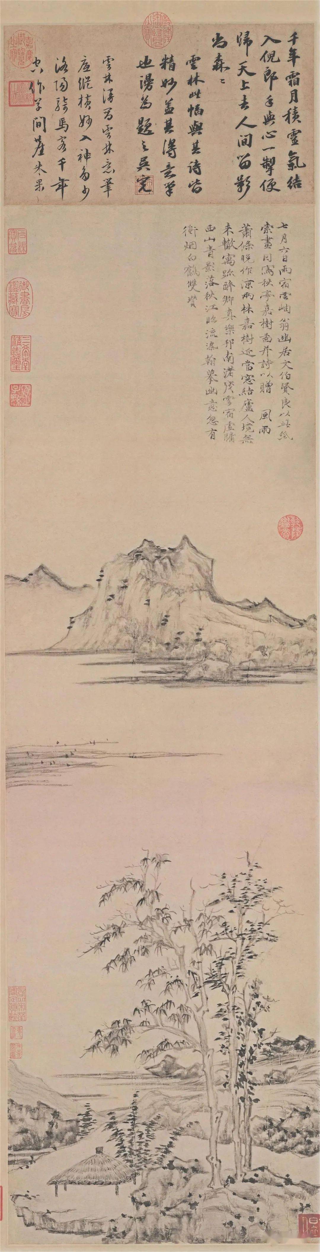 吴镇与倪瓒山水画之比较 书画知识 第15张