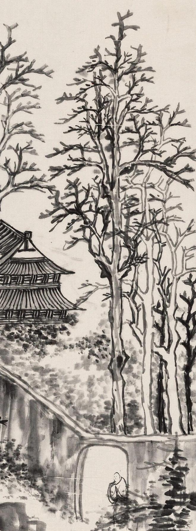 吴昌硕《竹堂寺观梅》 历代国画 第4张
