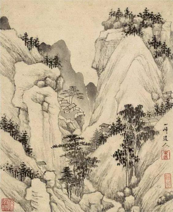查士标《山水十开》 历代国画 第9张