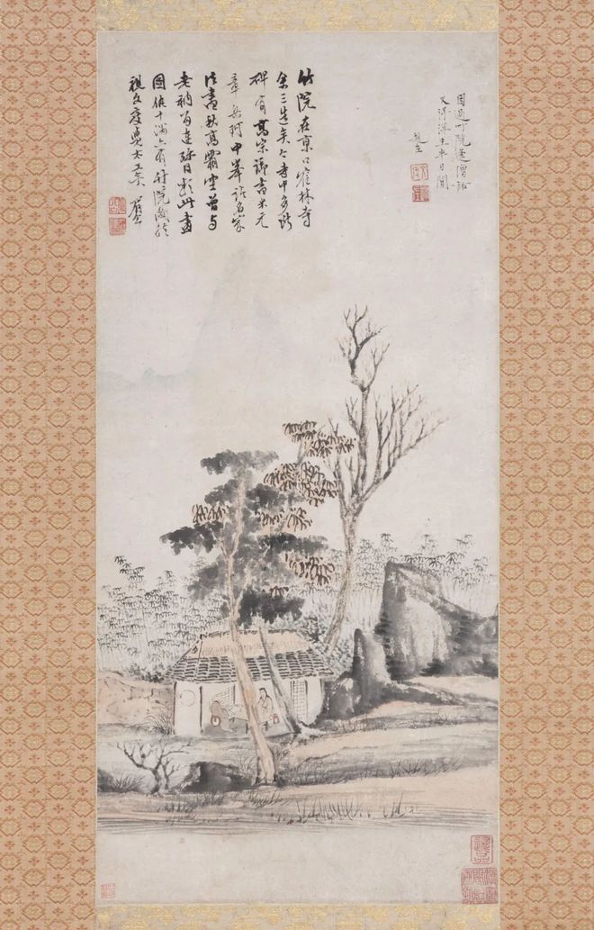 赵左《竹院逢僧》轴 历代国画 第1张