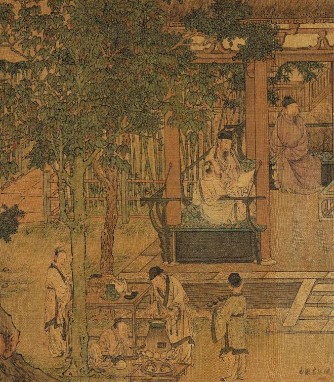 仇英《东溪雅集图》 历代国画 第4张