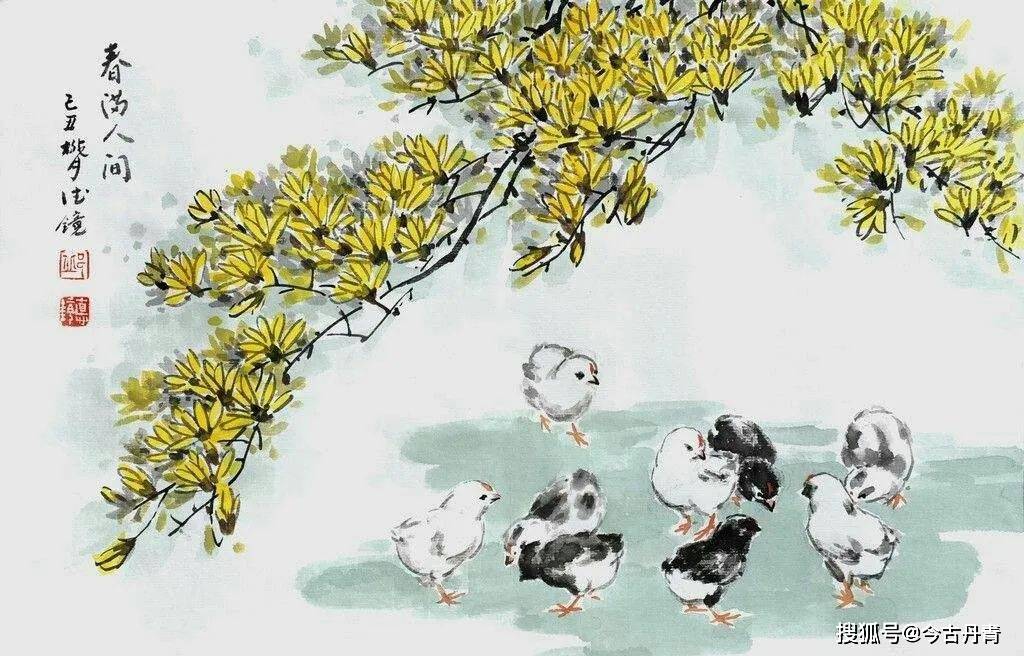 国画大师笔下的迎春花 历代国画 第18张