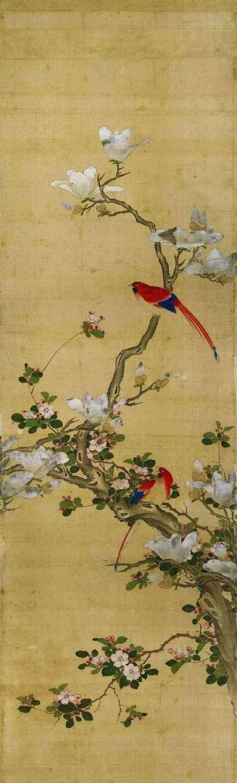 陈枚《花鸟四季八条屏》 历代国画 第4张
