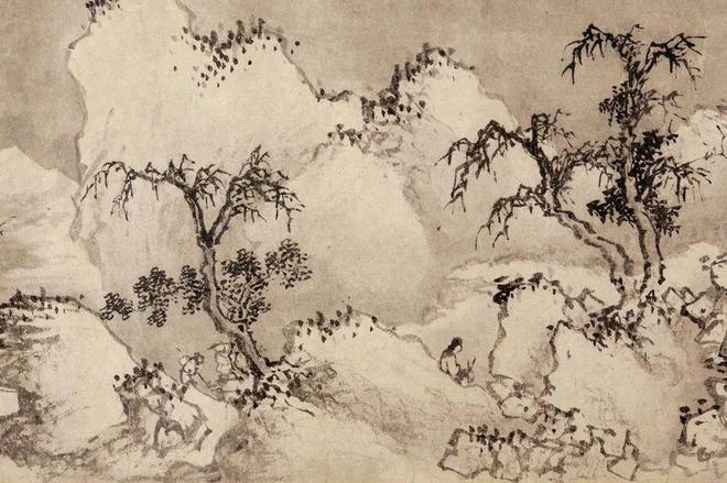 蒋嵩《冬雪图》 历代国画 第12张