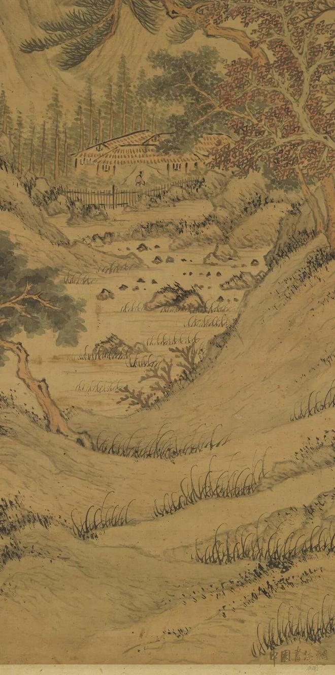 赵左《秋山红树图》 历代国画 第3张