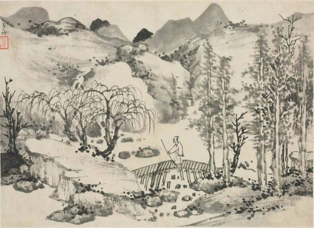 查士标《四季山水图册》 历代国画 第7张