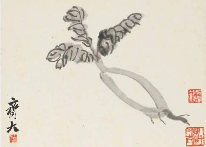 齐白石《衰泥爪花卉册》 历代国画 第13张