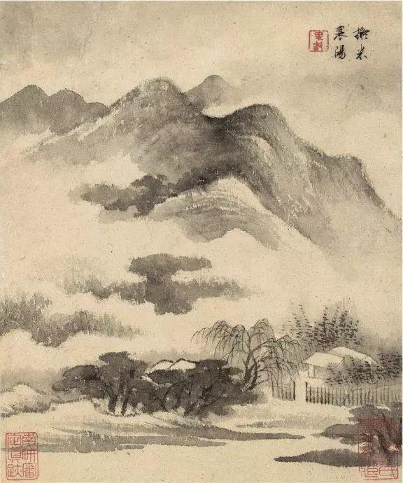 查士标《山水十开》 历代国画 第7张