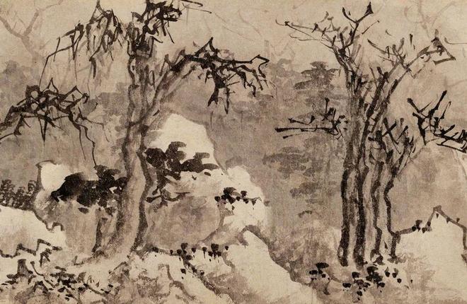 蒋嵩《冬雪图》 历代国画 第4张