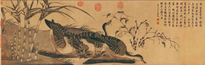 宋徽宗《柳鸦芦雁图》 历代国画 第1张