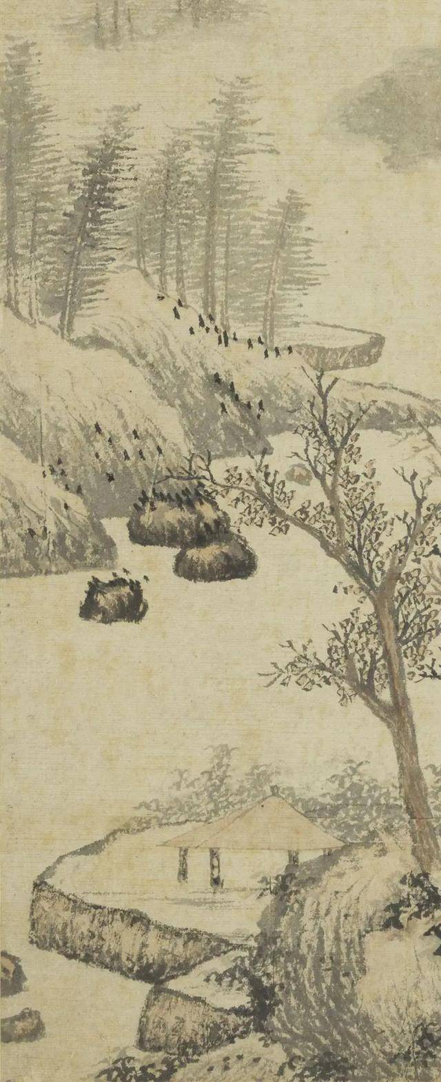 陆师道《携卷对山图》 历代国画 第3张