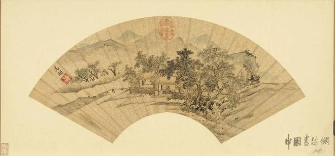 文征明《茅堂独坐图》 历代国画 第1张