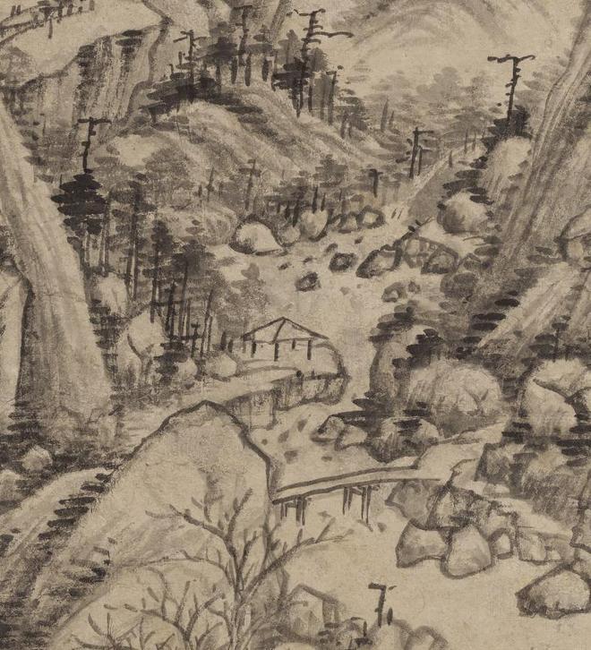 王时敏《丛林曲调图》 历代国画 第3张