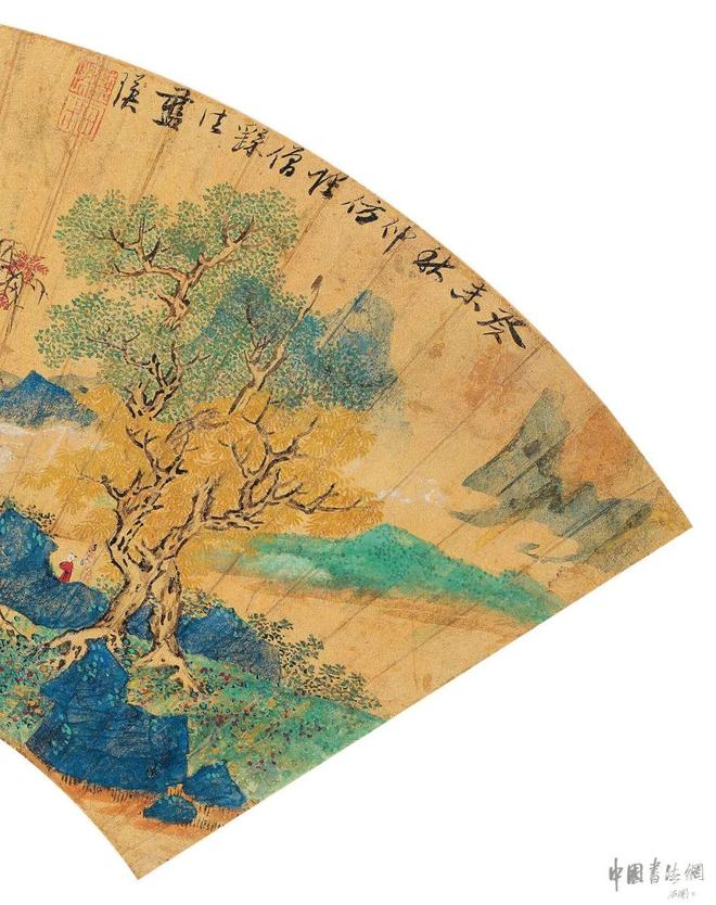 蓝瑛《红树白云图》 历代国画 第2张