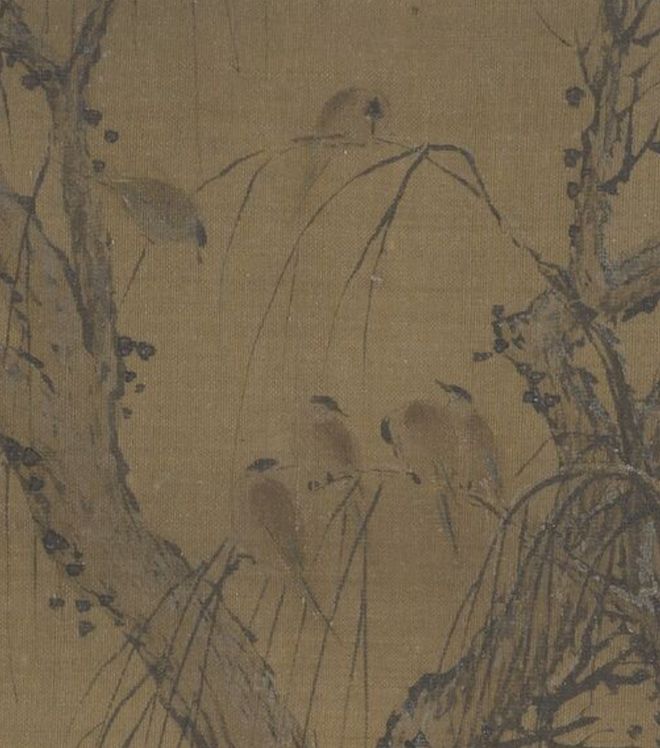 许道宁《枯木溪禽图》 历代国画 第5张