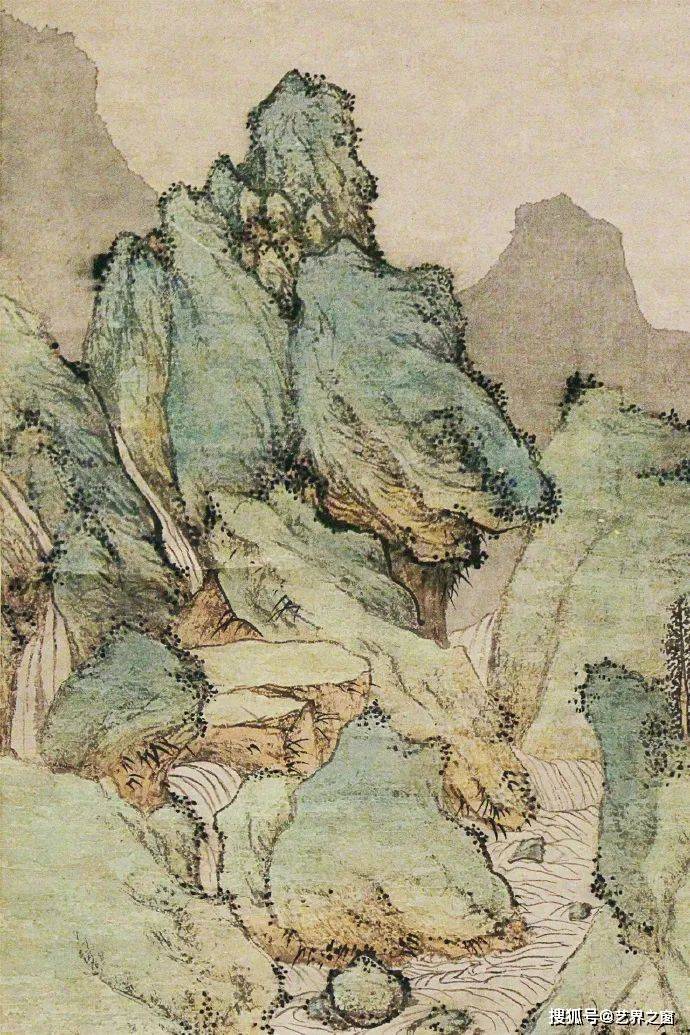文徵明《万壑争流图》 历代国画 第6张