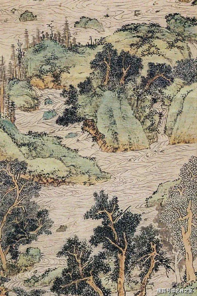 文徵明《万壑争流图》 历代国画 第4张