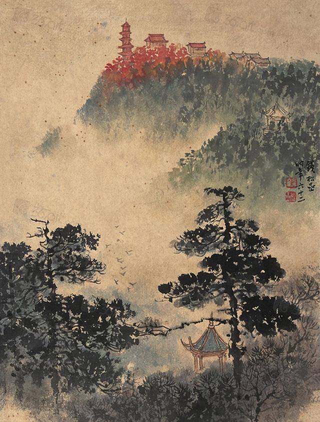 钱松喦山水画 历代国画 第31张