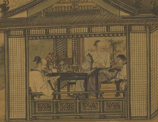 刘松年《溪亭客话图》 历代国画 第2张