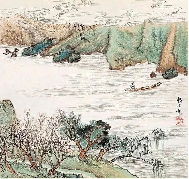 吴榖祥《拟古山水册》 历代国画 第4张