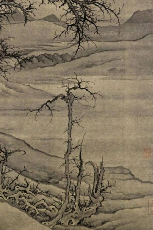 李成《寒林平野图》 历代国画 第7张