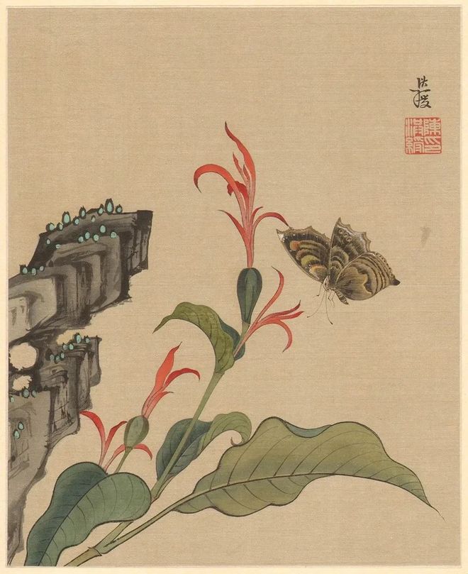 陈洪绶《花鸟草虫册》 历代国画 第2张