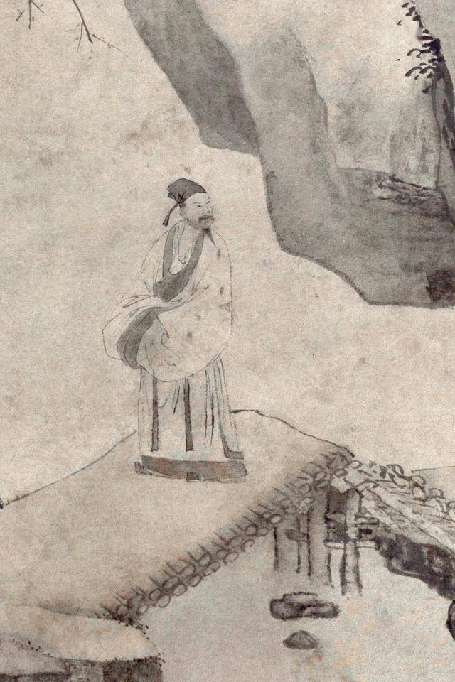 唐寅《观梅图轴》 历代国画 第4张