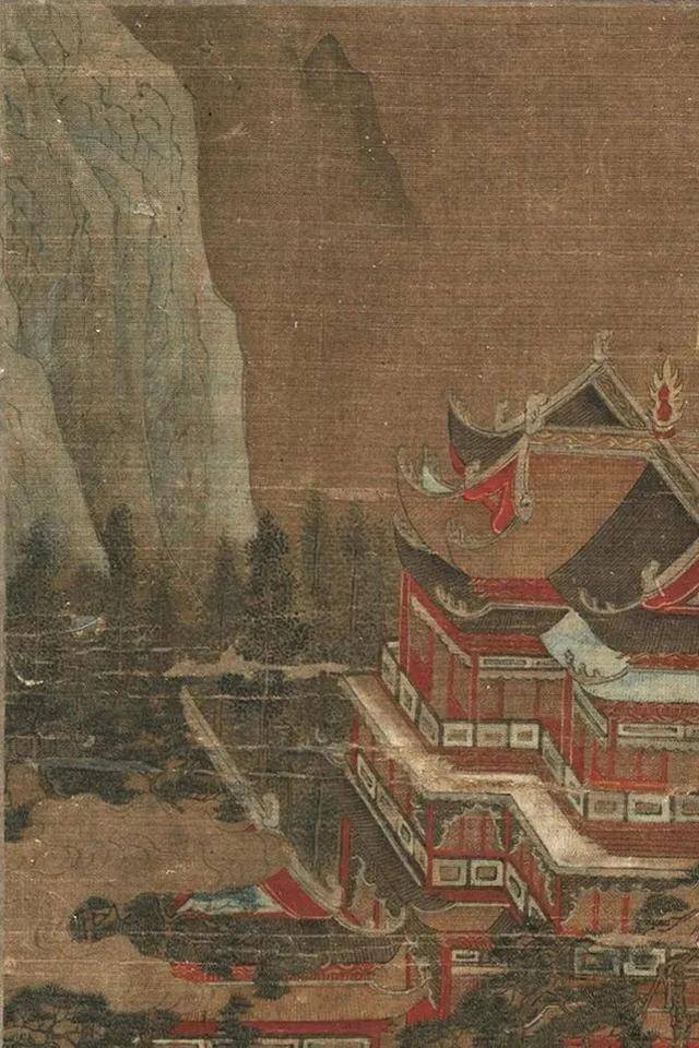 传仇英《仿李昭道湖畔宫图》 历代国画 第2张