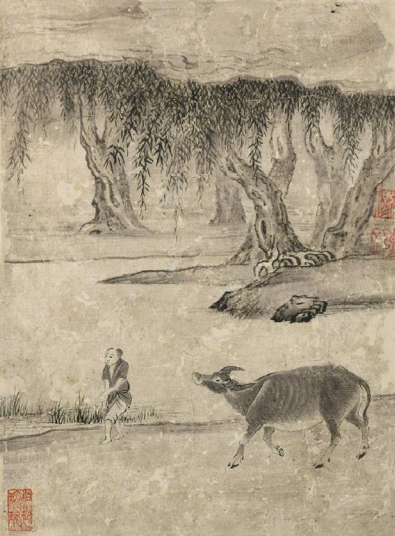 张穆《牧牛图册》 历代国画 第6张