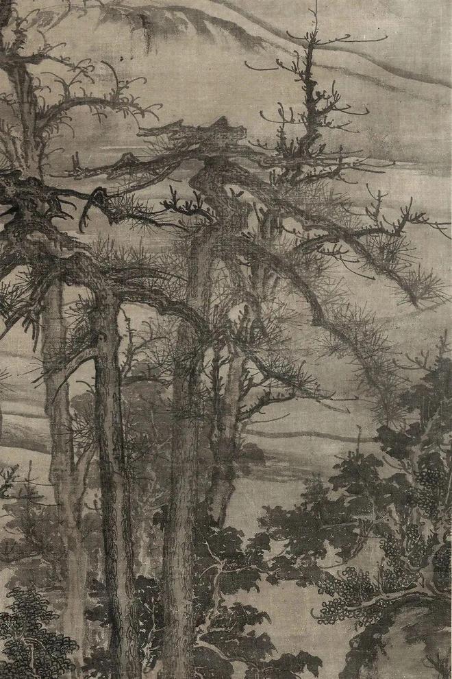 唐棣《摩诘诗意图轴》 历代国画 第4张