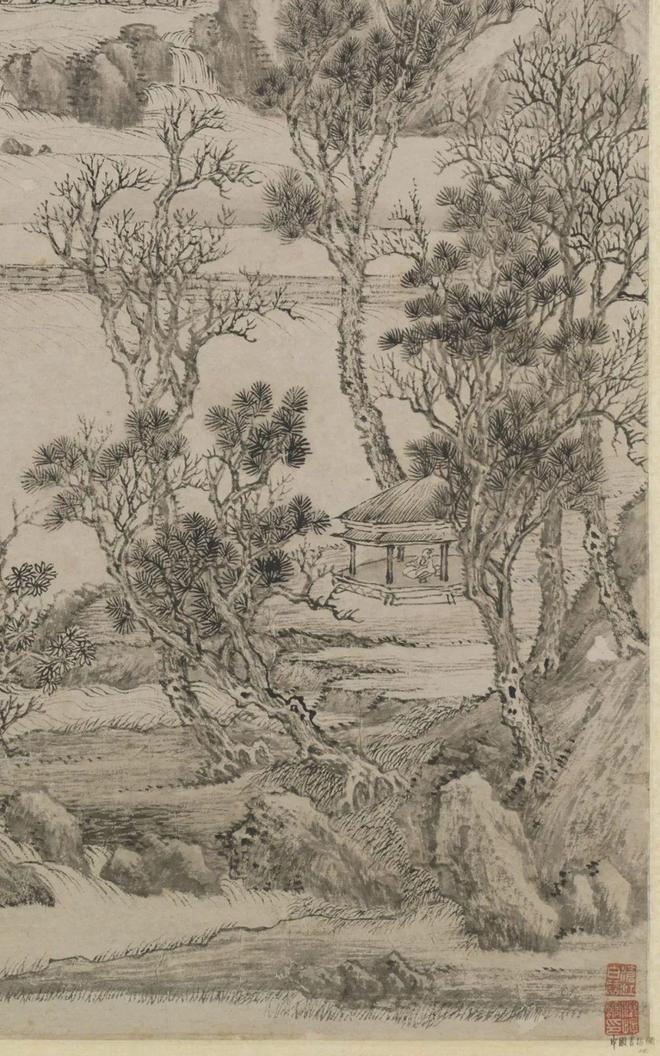 王翚《石泉试茗图》 历代国画 第2张