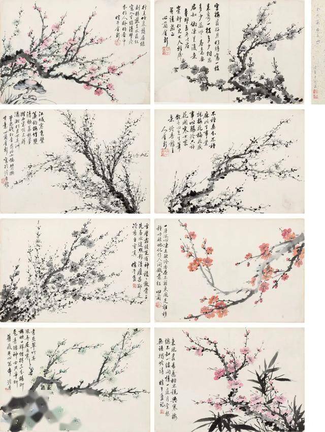 金心兰《梅花图册》 历代国画 第1张