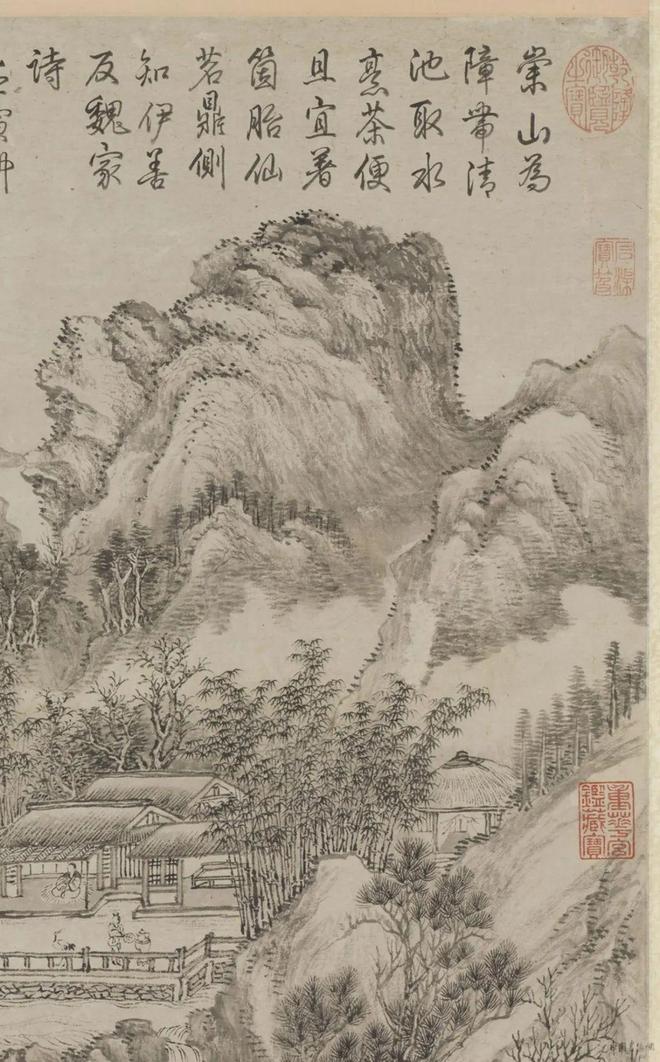 王翚《石泉试茗图》 历代国画 第4张