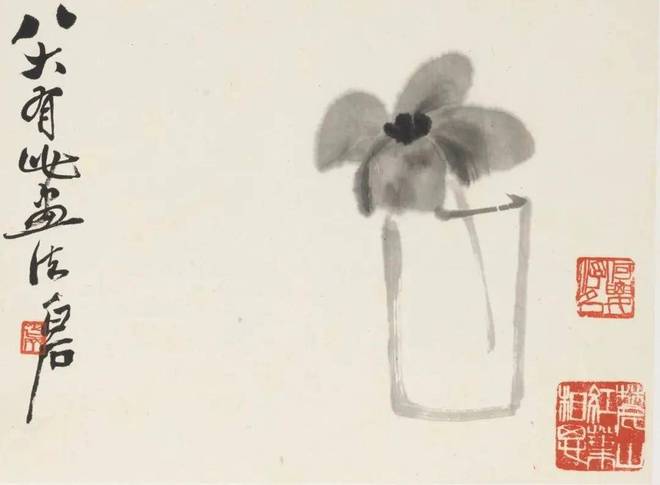 齐白石《衰泥爪花卉册》 历代国画 第2张