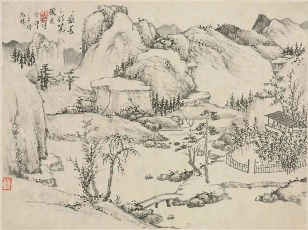 查士标《四季山水图册》 历代国画 第5张