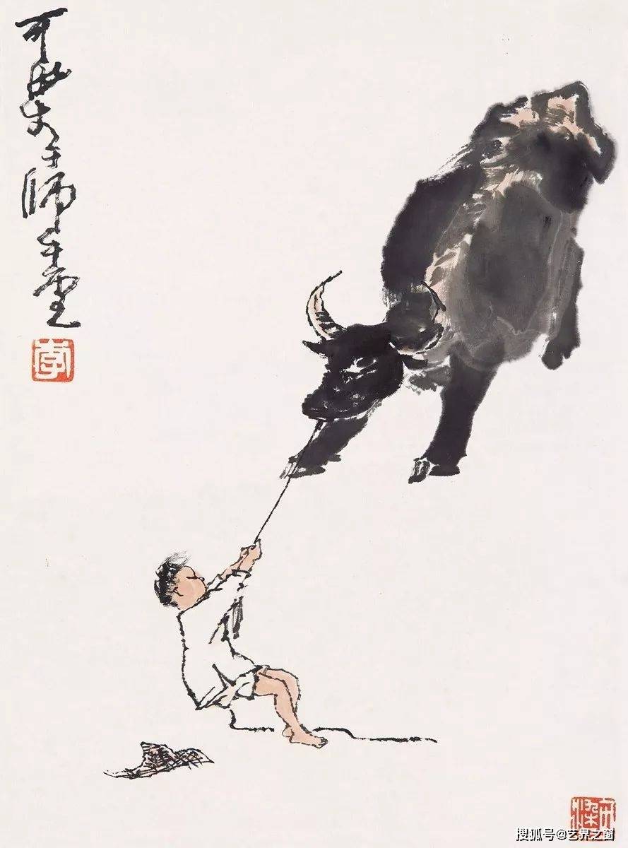 李可染《牧童图》 历代国画 第3张