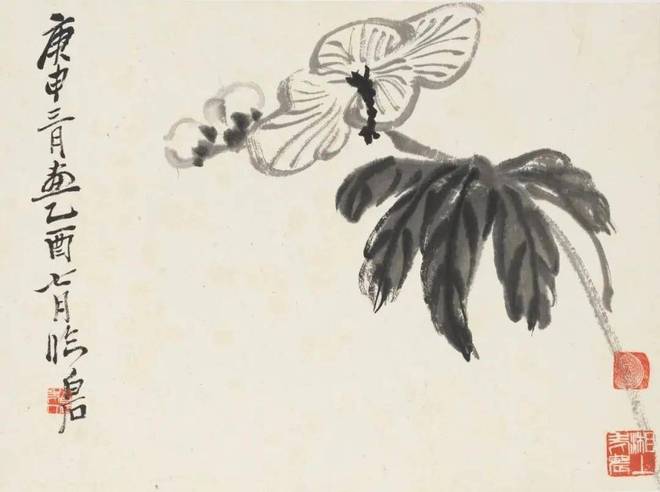 齐白石《衰泥爪花卉册》 历代国画 第15张