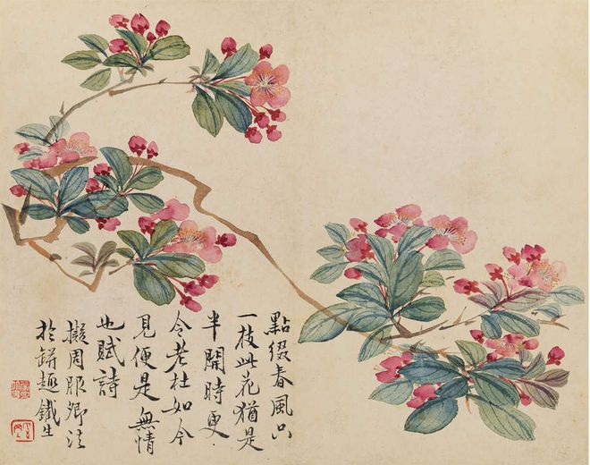 奚冈《花卉册》十二开 历代国画 第3张