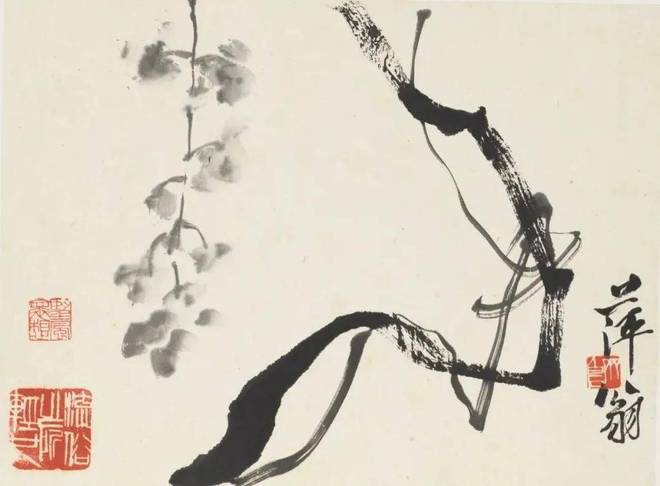 齐白石《衰泥爪花卉册》 历代国画 第7张