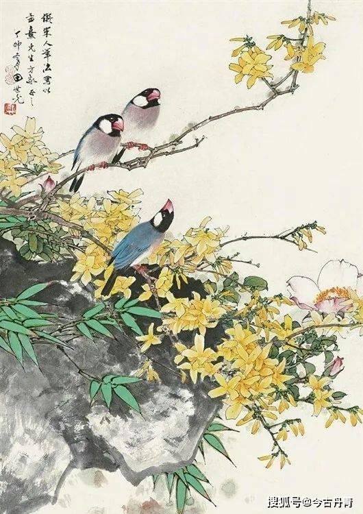 国画大师笔下的迎春花 历代国画 第4张