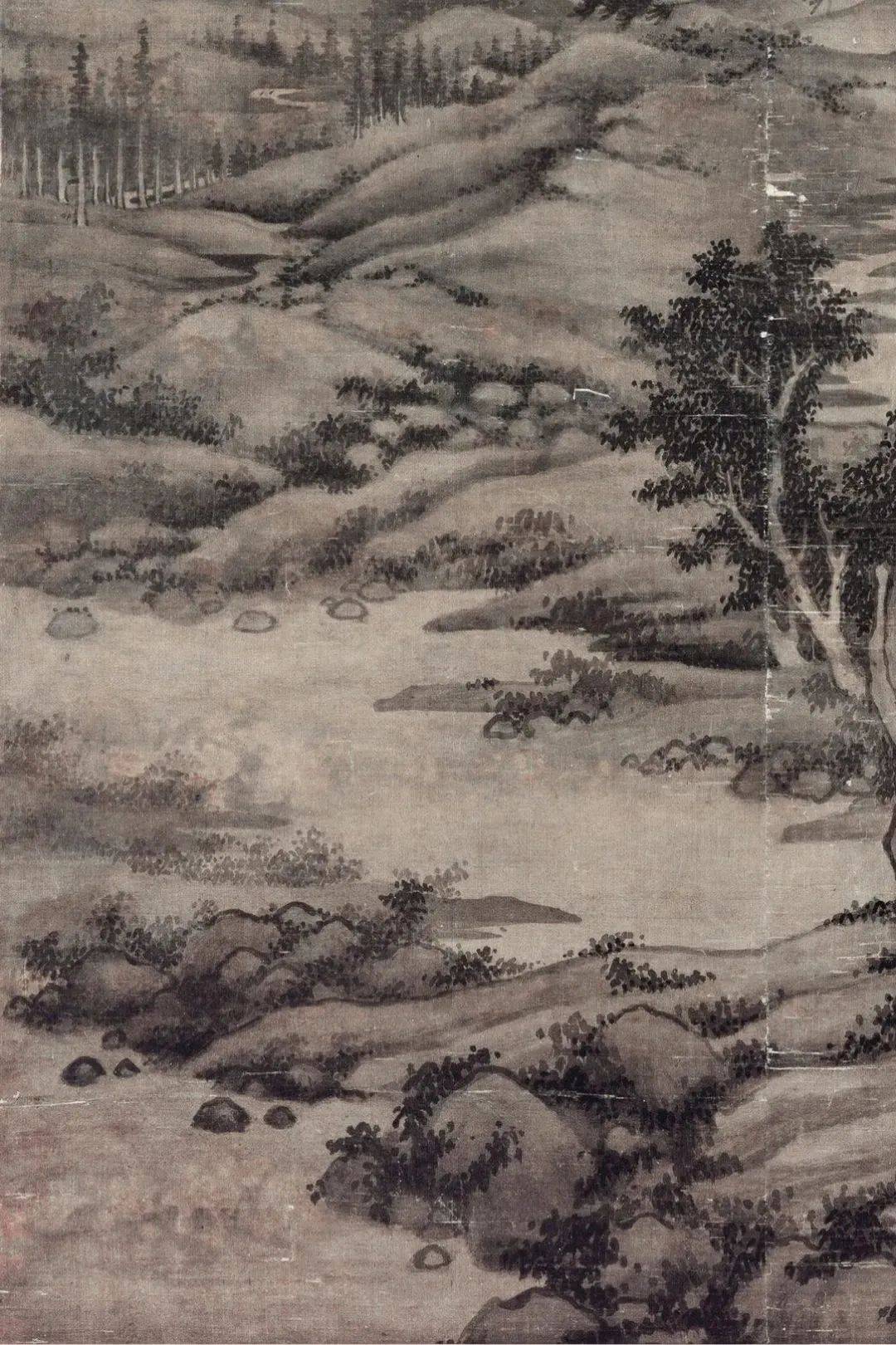 吴镇《双松图》 历代国画 第4张