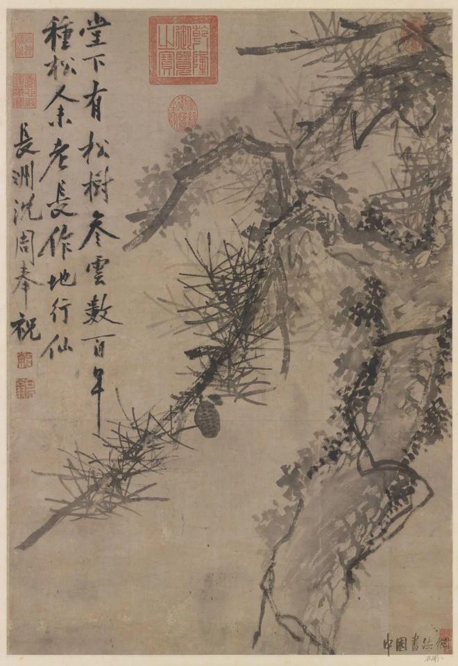 沈周《古松图》 历代国画 第1张