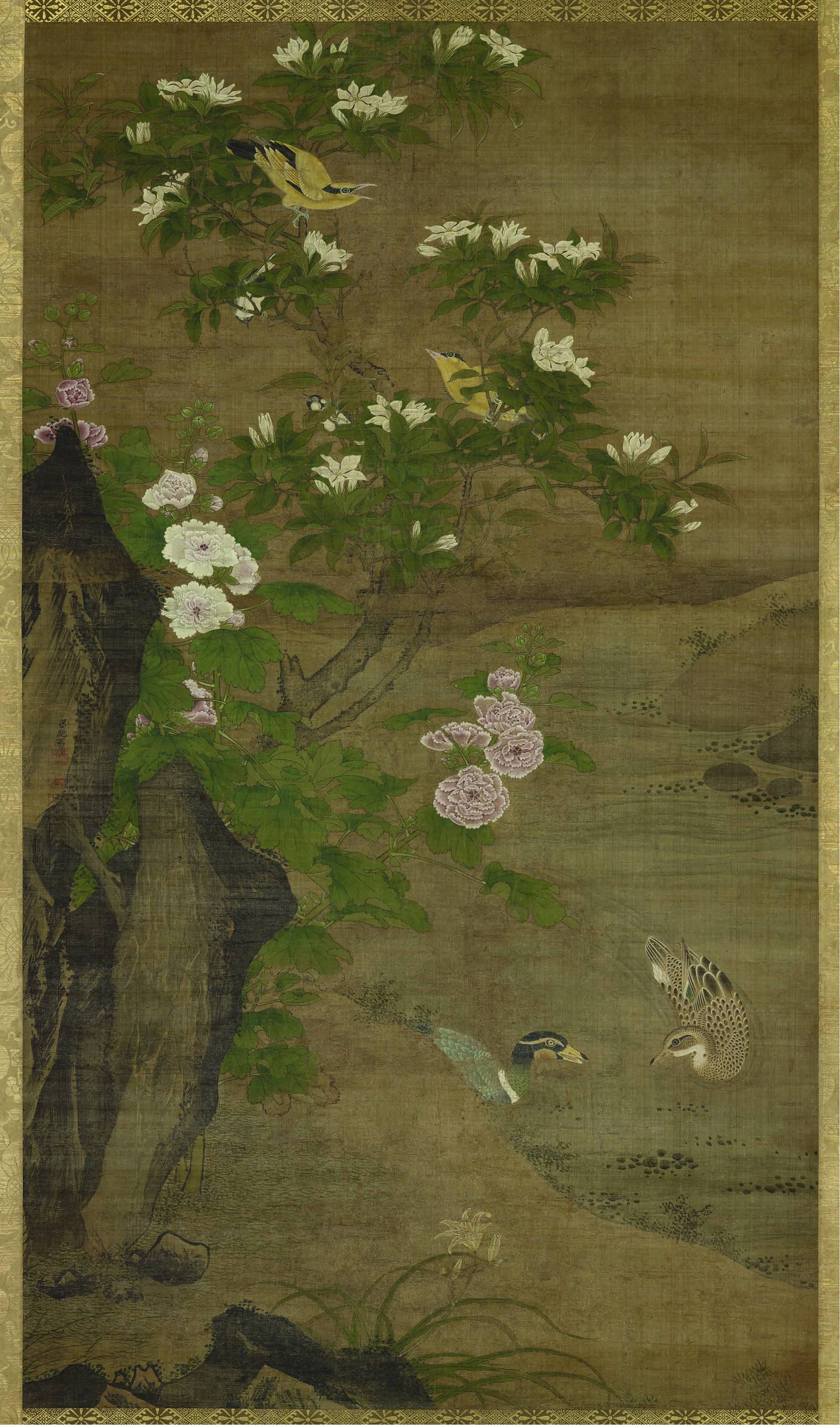 吕纪《四季花鸟图 - 夏》 历代国画 第1张