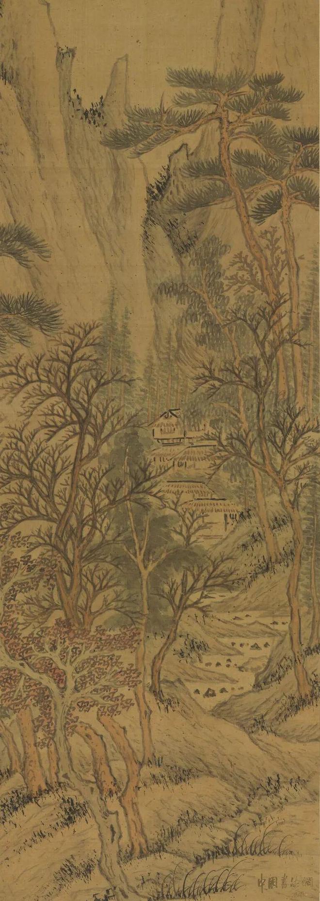 赵左《秋山红树图》 历代国画 第2张
