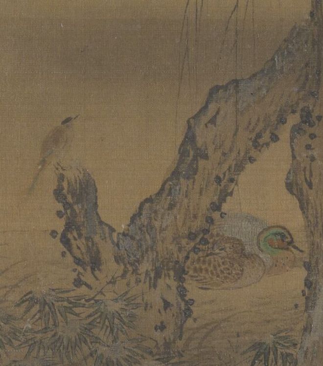 许道宁《枯木溪禽图》 历代国画 第7张