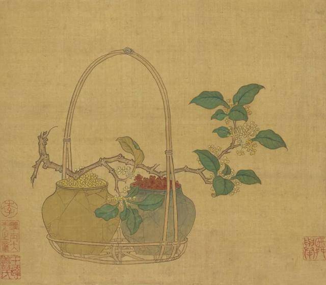 钱选《画花篮图册》 历代国画 第9张