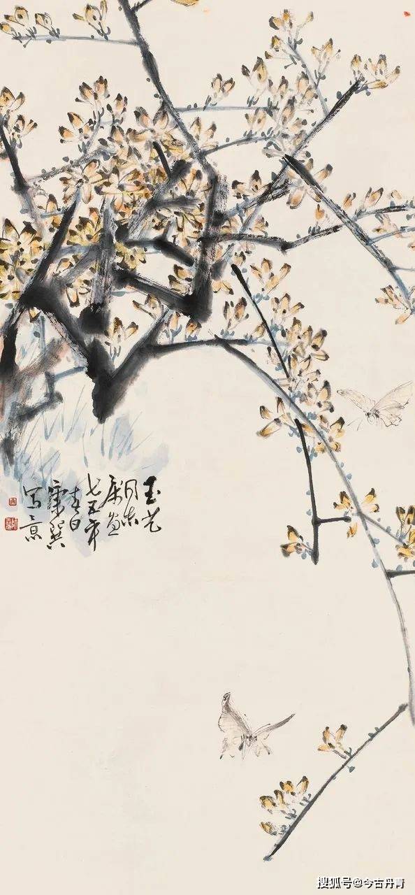 国画大师笔下的迎春花 历代国画 第16张